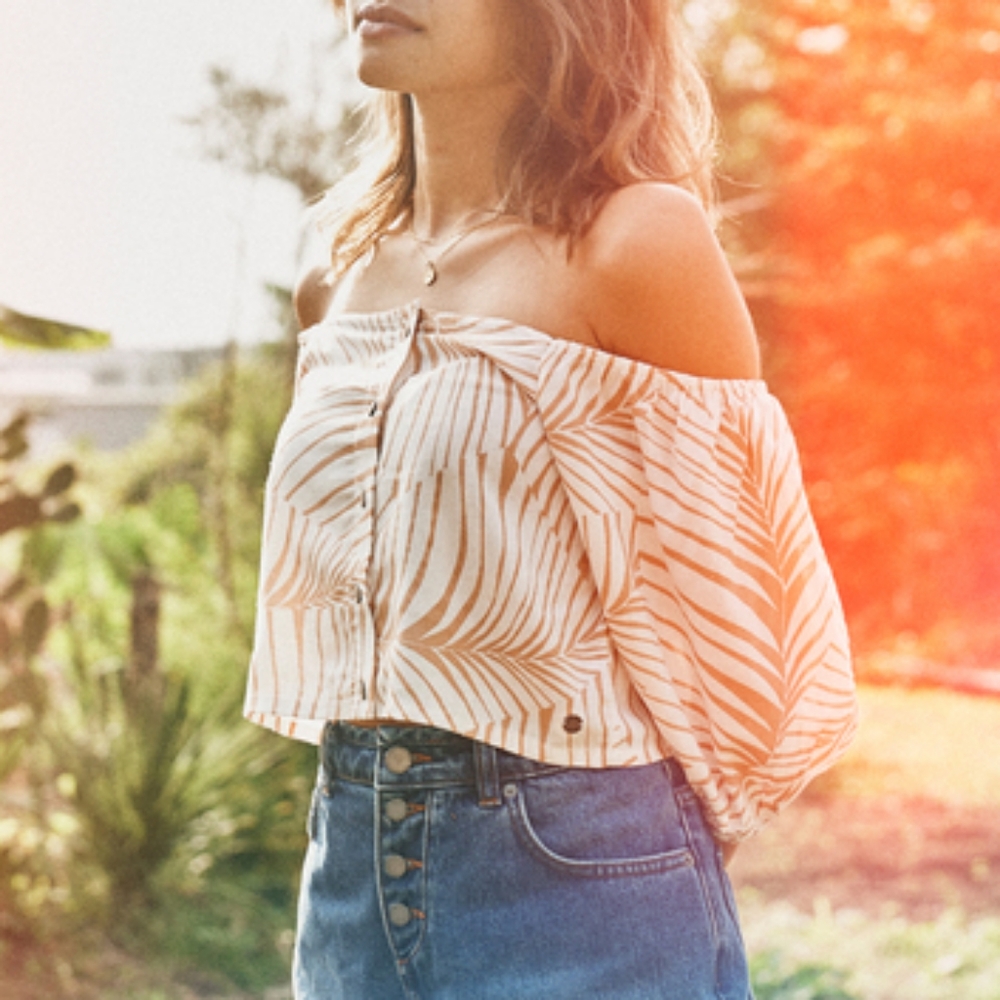 Roxy Pure Sugar Puff Sleeve Top